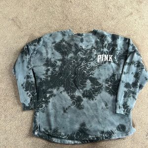 PINK varsity long sleeve crew